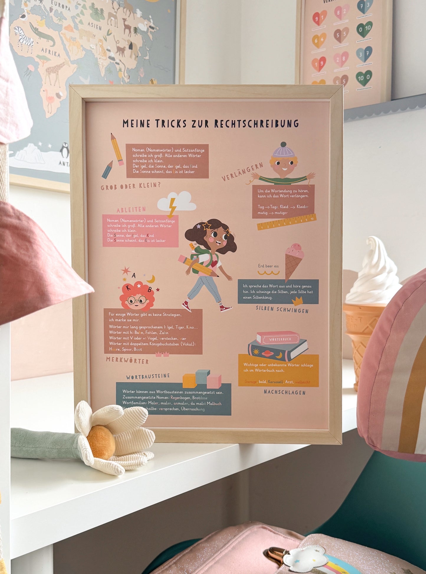 Poster "meine Tricks zur Rechtschreibung" natur für Schüler*innen