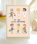 Poster "Boy, you can be anything"