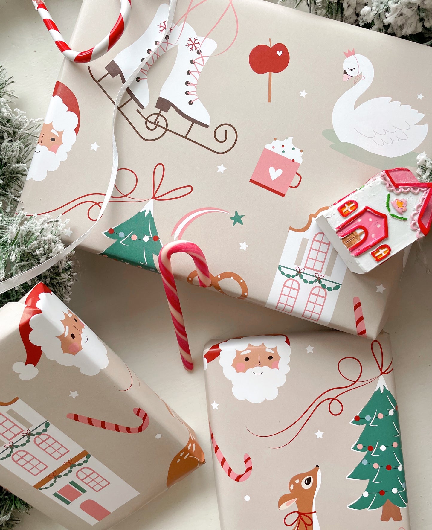Mimirella_ Geschenkpapier, Weihnachten, Christmas in town