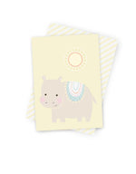Postkarte "Hippie Hippo"