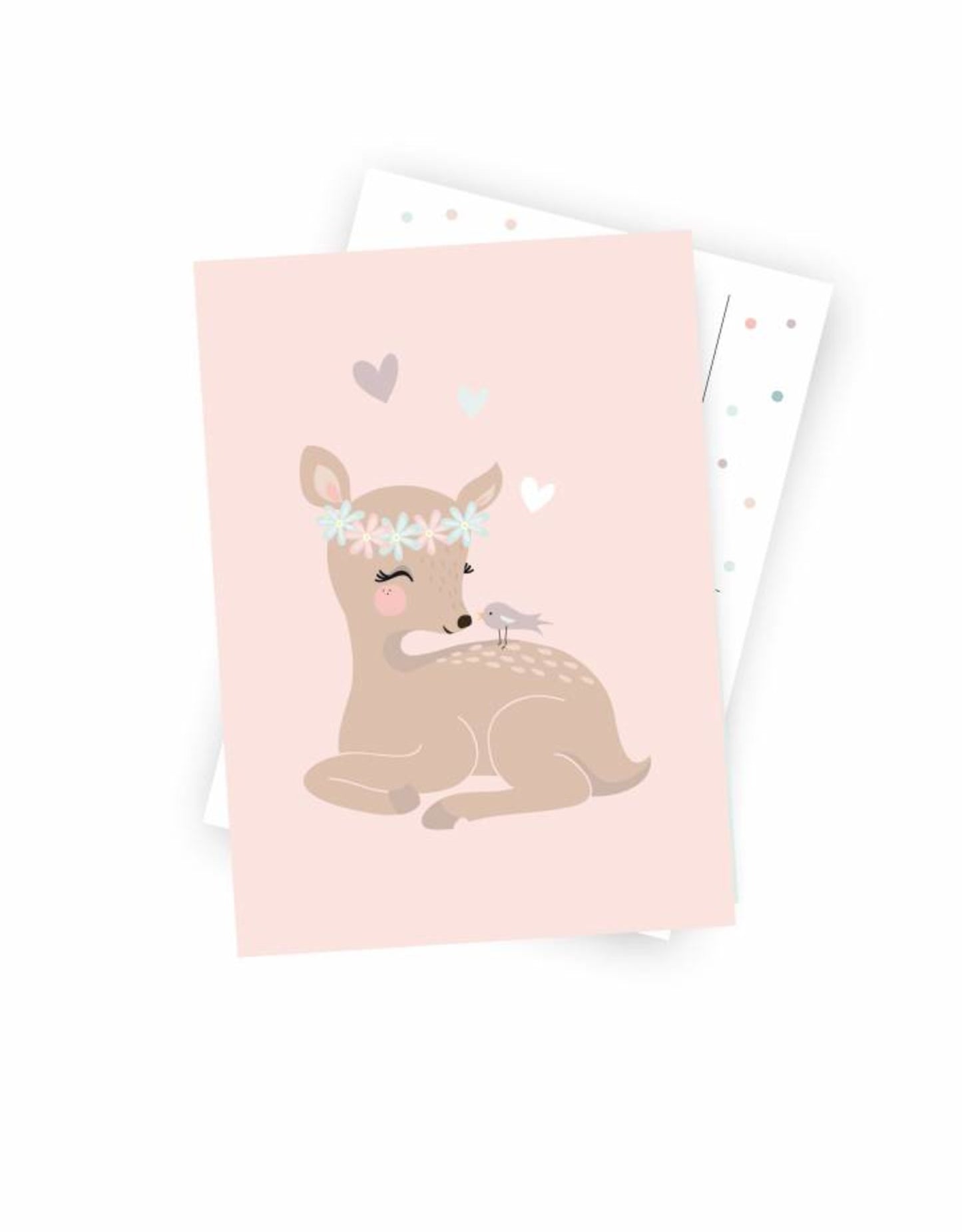 Postkarte "Kleines Rehmädchen"