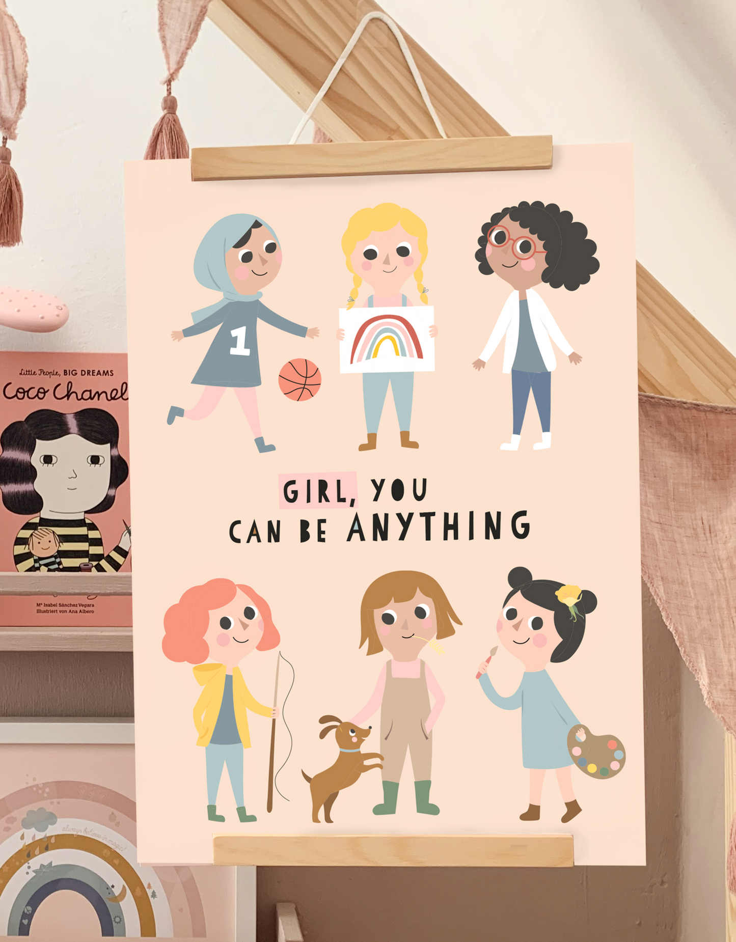 Poster "Girl you can be anything"
