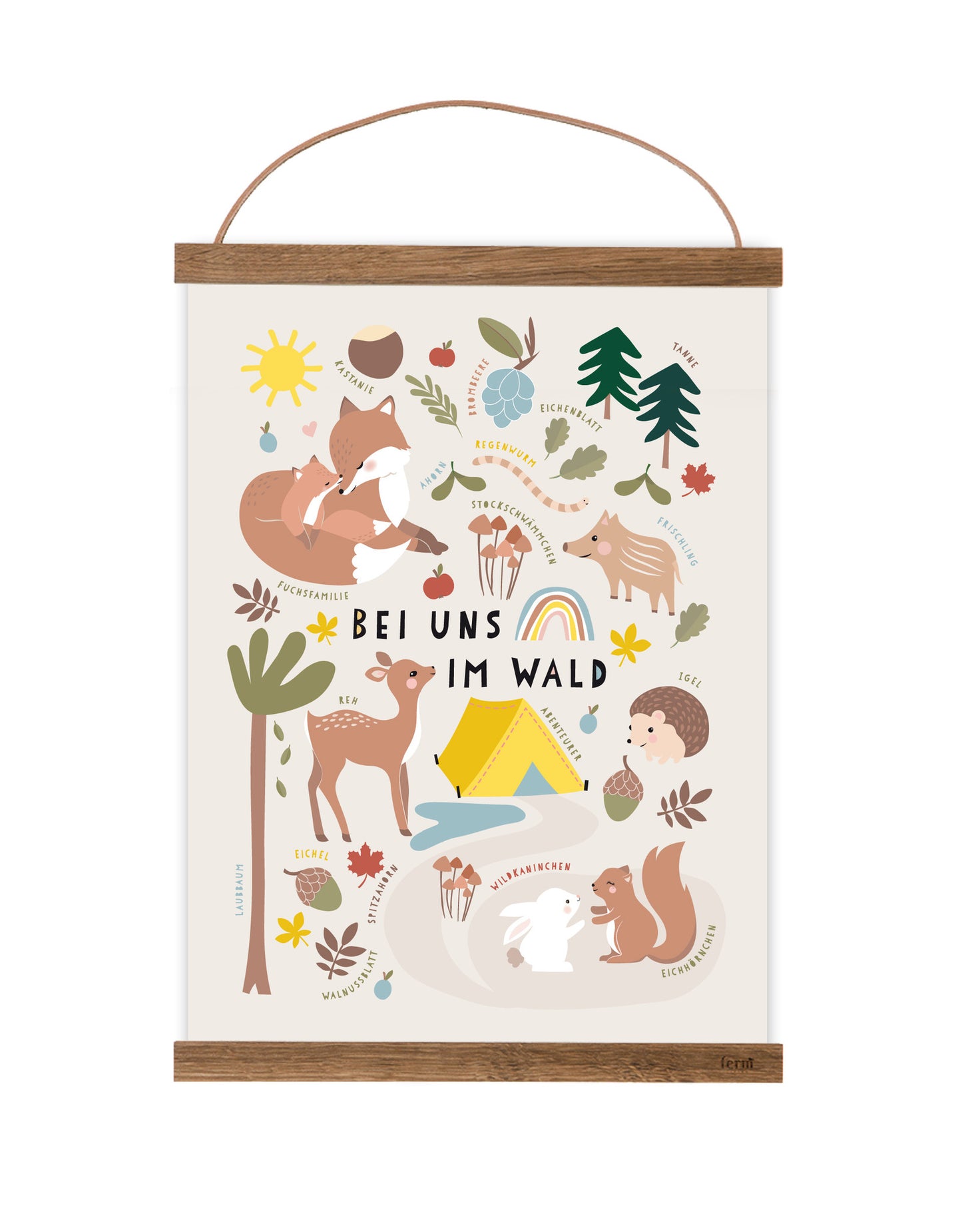 Poster " Bei uns im Wald"