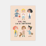 Poster "Girl you can be anything"